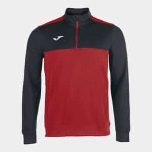 SWEATSHIRT 1/2 ZIPPER WINNER RED-BLACK