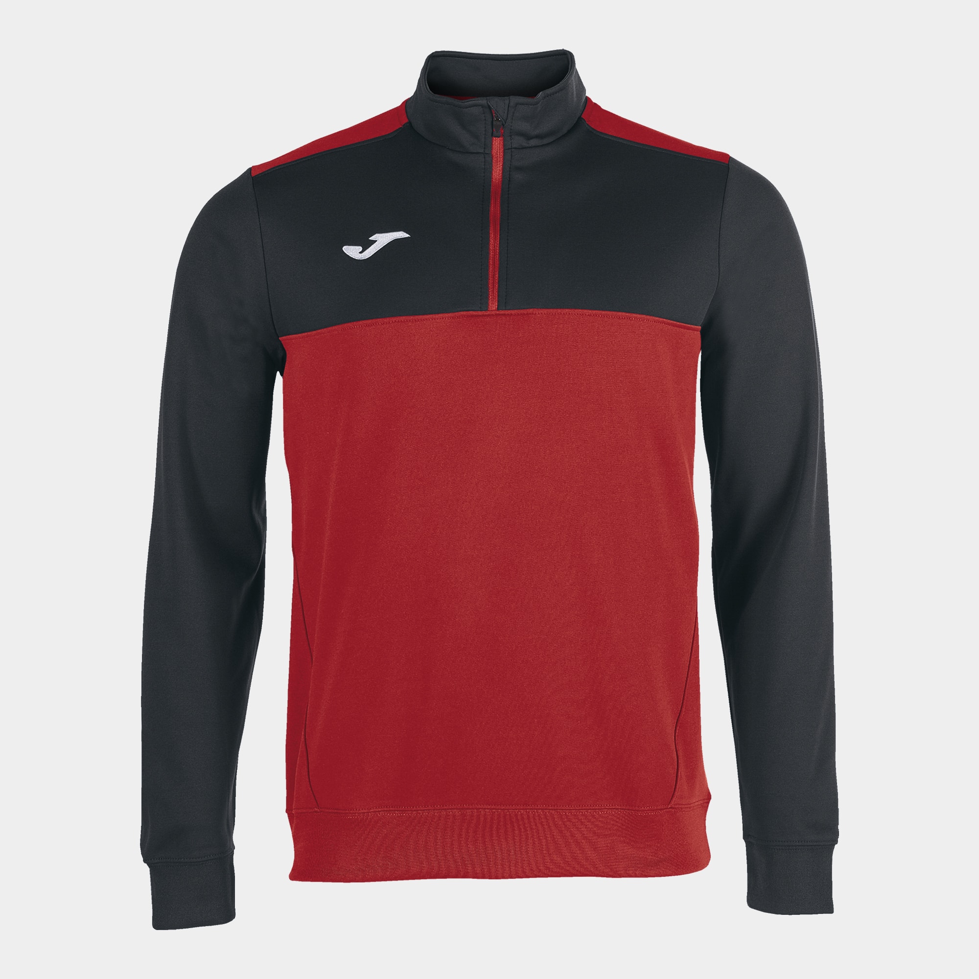 SWEATSHIRT 1/2 ZIPPER WINNER RED-BLACK